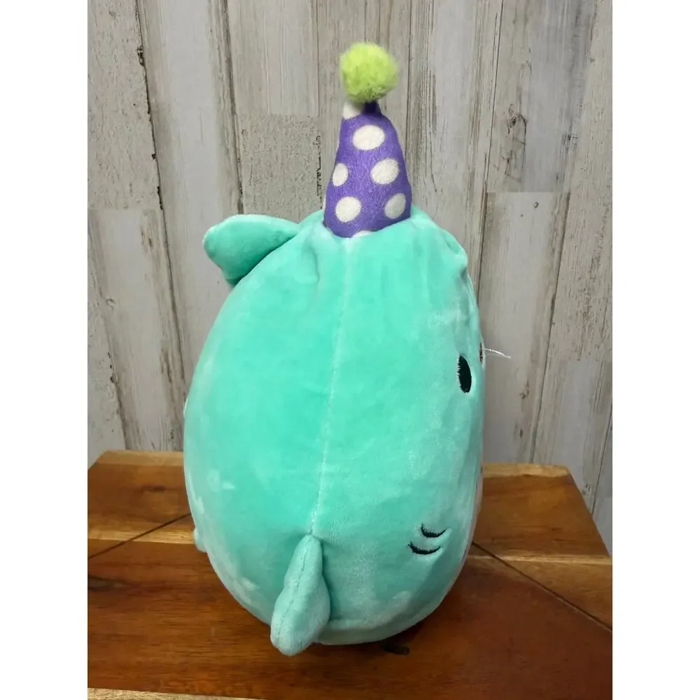 Squishmallows Sharon the Shark Birthday Plush Toy with Party Hat 9”‎